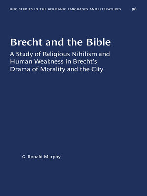 Brecht and the Bible - ebook